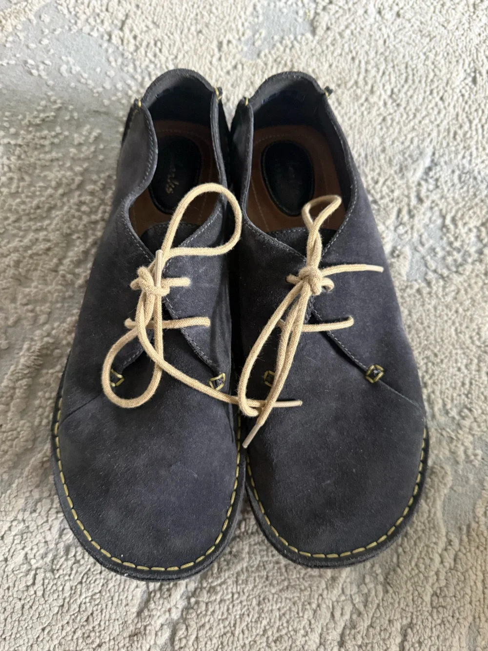 Clarks Artisan Janey Mae Gray Suede Oxford Lace Up Shoes sneaker 10